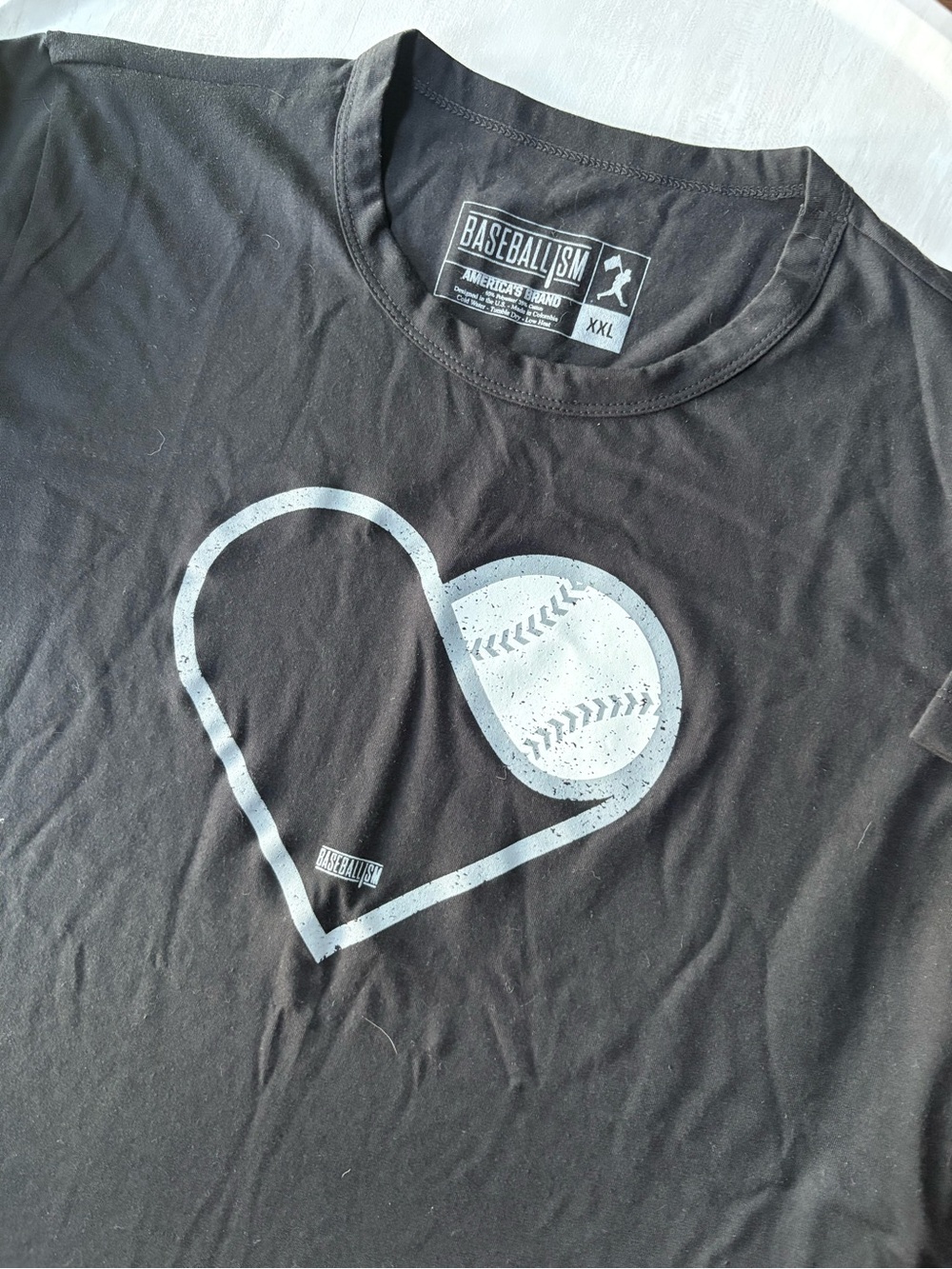 Women’s Baseballism Black Heart Baseball Graphic Tee
